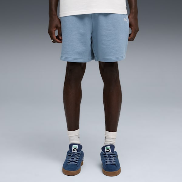 WARDROBE ESSENTIALS Men's Relaxed 7" Shorts, Cool Blue, extralarge